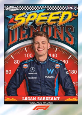 2023 TOPPS Chrome Formula 1 Racing Cards - Speed Demons Insert Card - Logan Sargeant