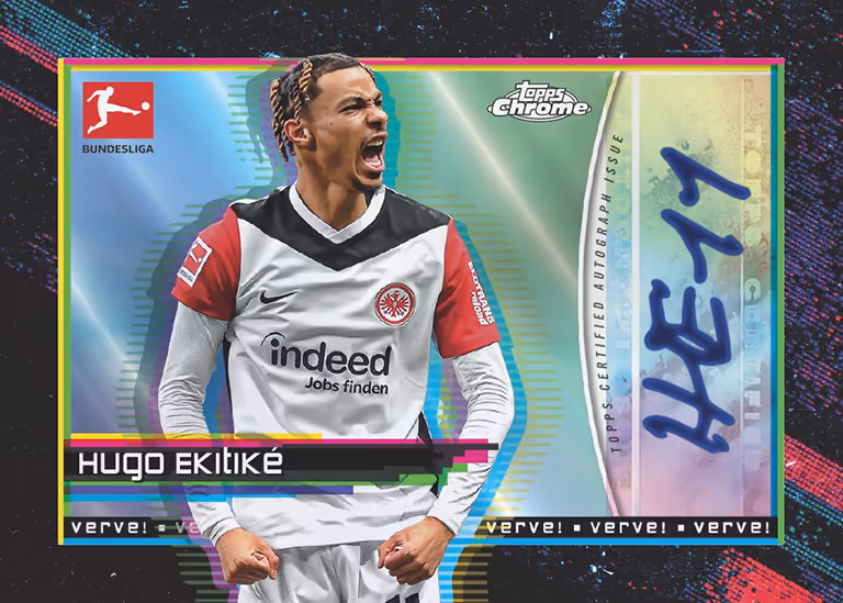 2024-25 TOPPS Chrome Bundesliga Soccer Cards - Verve! Autograph Card - Hugo Ekitike