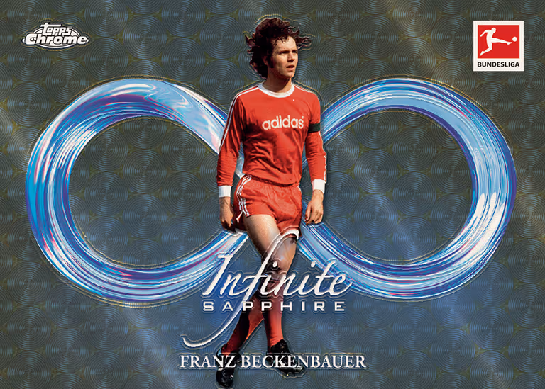 2024-25 TOPPS Chrome Sapphire Edition Bundesliga Soccer Cards - Infinite Sapphire Insert Card SuperFractor Parallel - Franz Beckenbauer