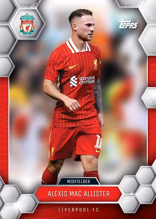 2024-25 TOPPS Liverpool FC Official Fan Set Soccer Cards - Base Card - Alexis Mac Allister