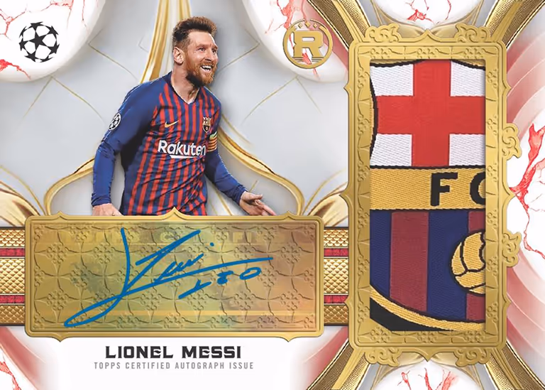 2024-25 TOPPS Reverence UEFA Club Competitions Soccer Cards - Reverence Autograph Patch Relic Card - Lionel Messi