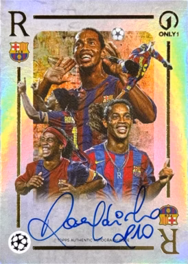 2024-25 TOPPS Summer Signings Here We Go by Fabrizio Romano UEFA Club Competitions Soccer Cards - Only1 Autograph Card - Ronaldinho