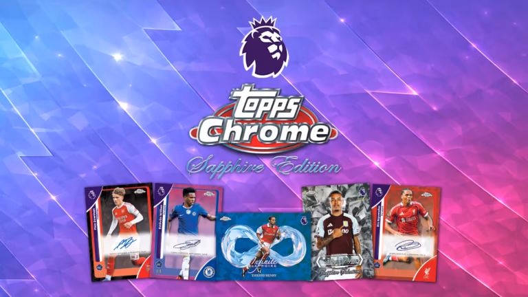 2025-26 TOPPS Chrome Sapphire Edition Premier League Soccer Cards - Header