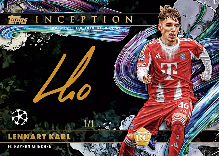 2025-26 TOPPS Inception UEFA Club Competitions Soccer Cards - Silver Signings Autograph Card | Gold Parallel - Lennart Karl