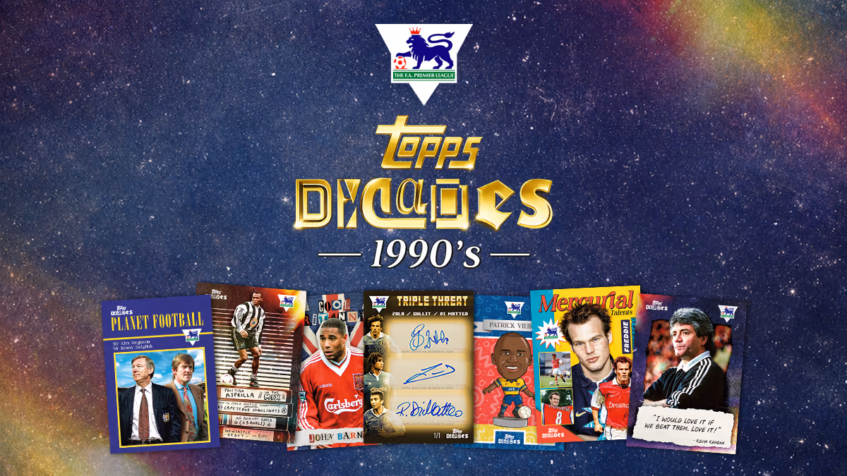 2025 TOPPS Decades 1990s Edition Premier League Soccer - Header