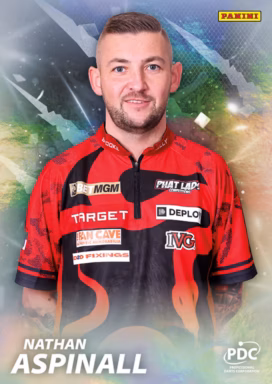 2025 PANINI PDC Premier League Darts Trading Cards - Base Card - Nathan Aspinall