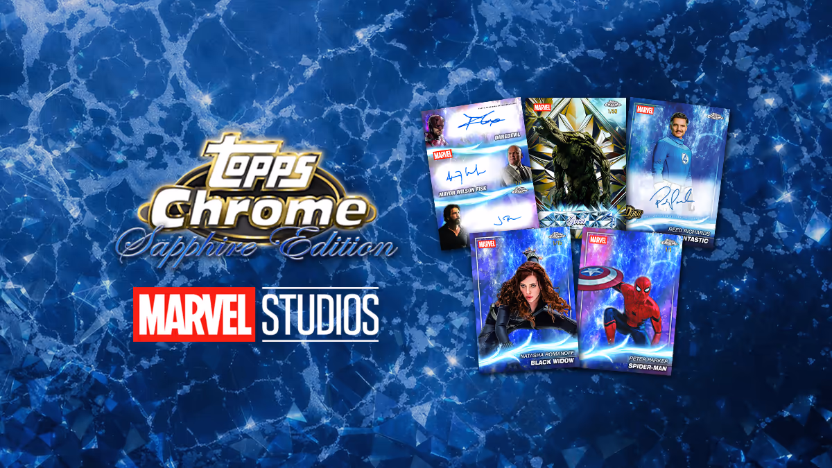 2025 TOPPS Chrome Sapphire Edition Marvel Studios Trading Cards - Header
