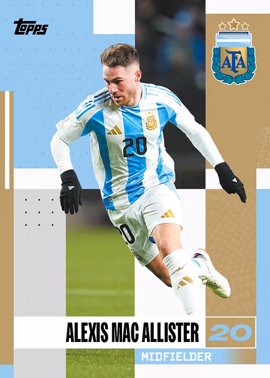 2024-25 TOPPS Argentina Official Team Set Soccer Cards - First Team Base Card - Alexis Mac Allister