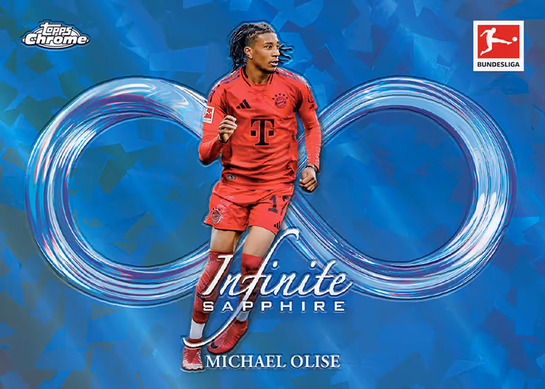 2024-25 TOPPS Chrome Sapphire Edition Bundesliga Soccer Cards - Infinite Sapphire Insert Card - Michael Olise
