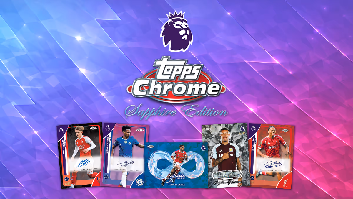 2025-26 TOPPS Chrome Sapphire Edition Premier League Soccer Cards - Header