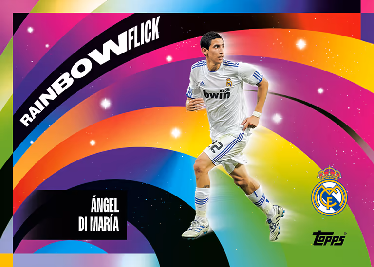 2025-26 TOPPS Real Madrid C.F. Team Set Soccer Cards - Rainbow Flick Insert Card - Ángel die Maria