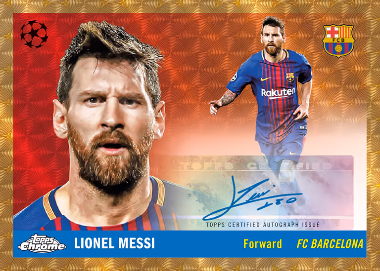 2025-26 TOPPS UEFA Club Competitions Soccer Cards - Topps 1955 Autograph Card SuperFractor Parallel - Lionel Messi