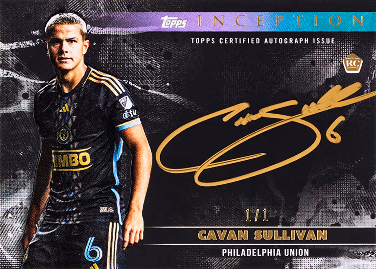 2025 TOPPS Inception MLS Soccer Cards - Silver Signings Autograph Card | Gold Parallel - Cavan Sullivan