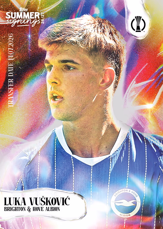 2026-27 TOPPS Summer Signings UEFA Club Competitions Soccer Cards - New Signings Base Card - Luka Vušković