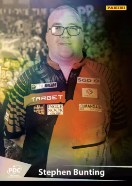 2025 PANINI PDC Premier League Darts Trading Cards - Portrait Lightning Insert Card - Stephen Bunting