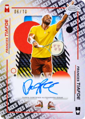 2026 TOPPS Chrome Tennis Cards - Aces Autograph Card | Black Parallel - Frances Tiafoe