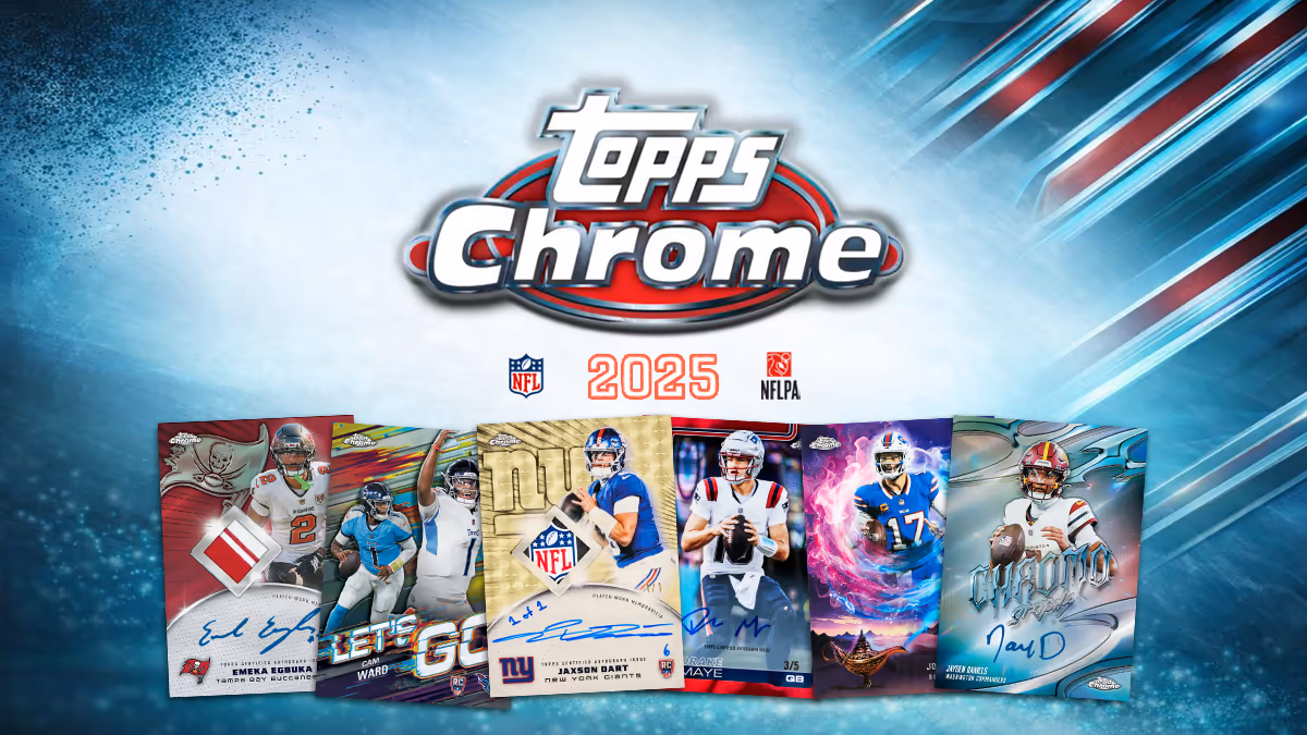 2025 TOPPS Chrome NFL Football Cards - Header