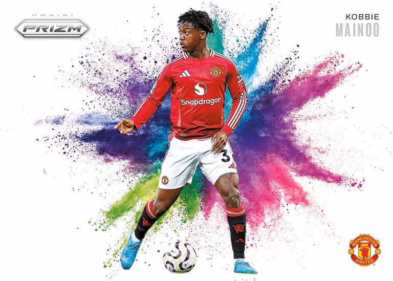 2024-25 PANINI Prizm Premier League Soccer Cards - Color Blast Insert Card - Kobbie Mainoo