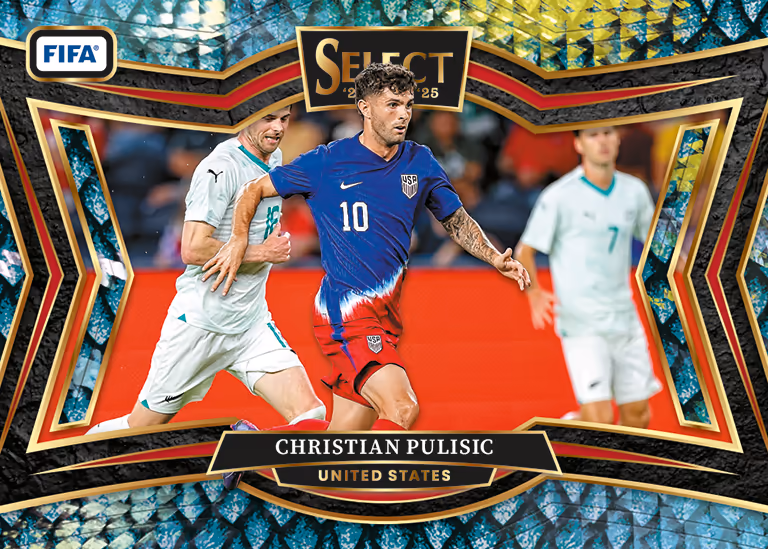 2024-25 PANINI Select FIFA Soccer Cards - Field Level Base Card Jade Dragon Scale Parallel - Christian Pulisic