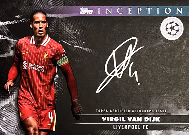 2024-25 TOPPS Inception UEFA Club Competitions Soccer Cards - Silver Signings On-Card Autograph Card - Virgil van Dijk