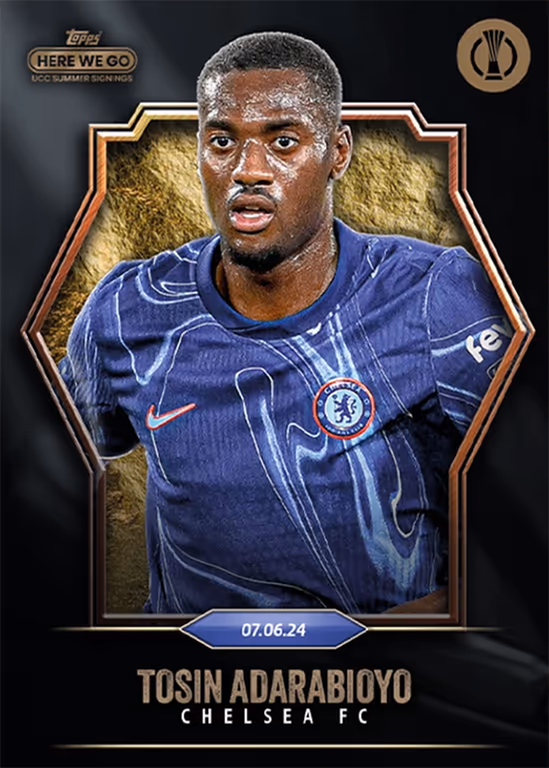 2024-25 TOPPS Summer Signings Here We Go by Fabrizio Romano UEFA Club Competitions Soccer Cards - New Signings Base Card - Tosin Adarabioyo