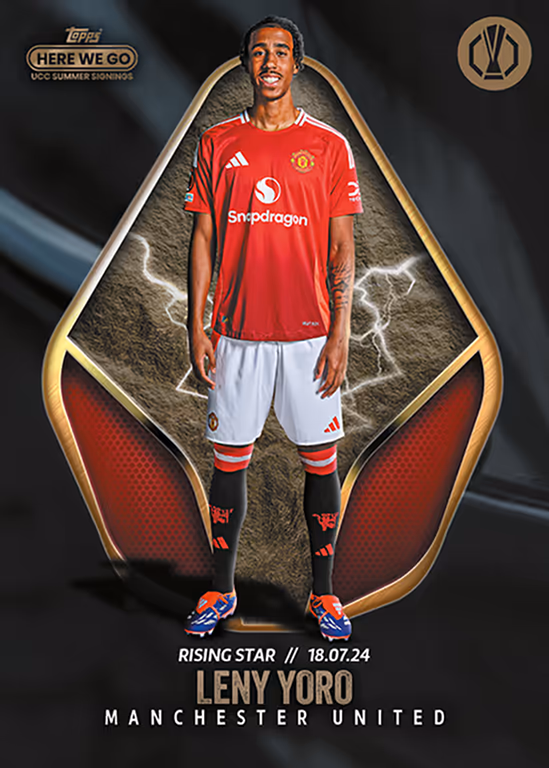 2024-25 TOPPS Summer Signings Here We Go by Fabrizio Romano UEFA Club Competitions Soccer Cards - Rising Stars Base Card - Leny Yoro