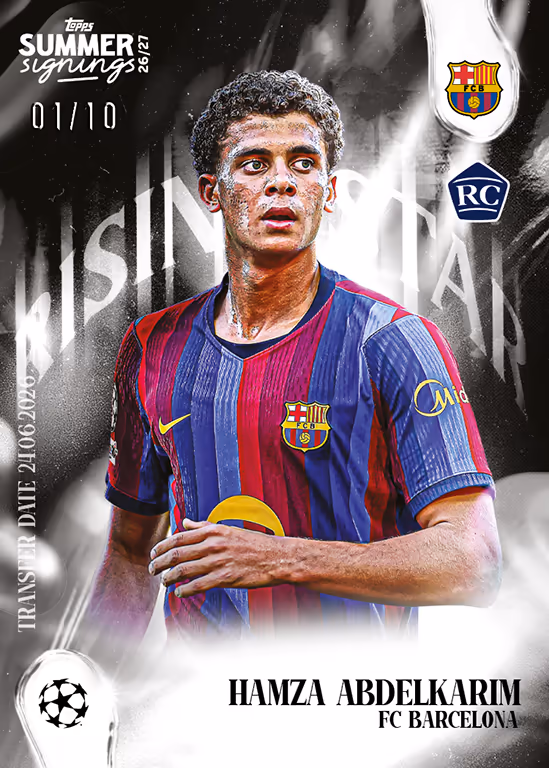 2026-27 TOPPS Summer Signings UEFA Club Competitions Soccer Cards - Rising Stars Base Card | Black Parallel - Hamza Abdelkarim