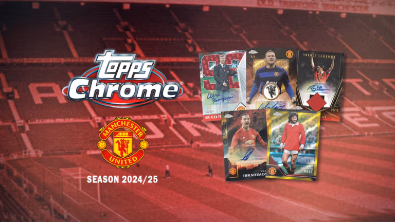2024-25 TOPPS Chrome Deluxe Edition Manchester United Soccer Cards - Header