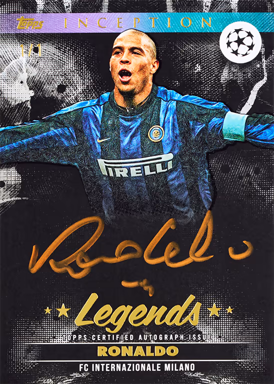 2024-25 TOPPS Inception UEFA Club Competitions Soccer Cards - Silver Signings On-Card Autograph Card Gold Parallel - Ronaldo