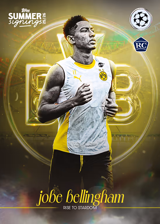 2025-26 TOPPS Summer Signings UEFA Club Competitions Soccer Cards - Rise to Stardom Insert Card - Jobe Bellingham