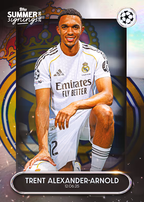 2025-26 TOPPS Summer Signings UEFA Club Competitions Soccer Cards - Star Signings Image Variation Card - Trent Alexander-Arnold