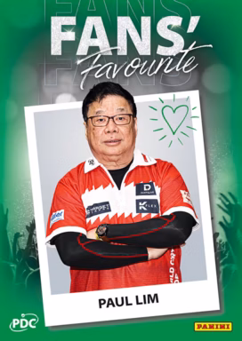 2026 PANINI PDC World Championship Darts Cards - Fans' Favourite Insert Card Green Parallel - Paul Lim