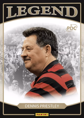 2026 PANINI PDC World Championship Darts Cards - Legend Insert Card Black Parallel - Dennis Priestley