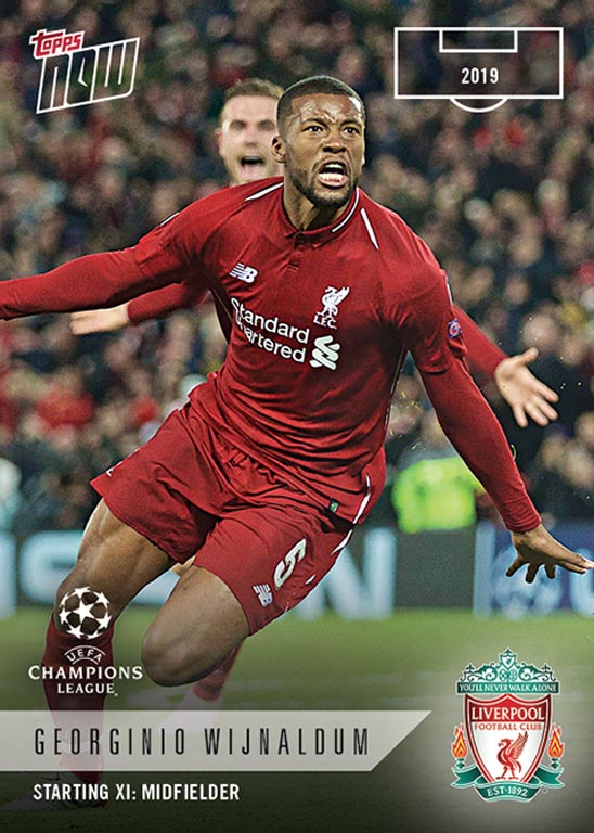 2018-19 TOPPS Now UEFA Champions League Soccer Cards - Card XI-16