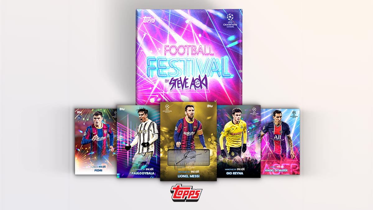 2020-21 TOPPS Football Festival by Steve Aoki UEFA Champions League Soccer Cards - Header