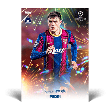 2020-21 TOPPS Football Festival by Steve Aoki UEFA Champions League Soccer Cards - Pedri