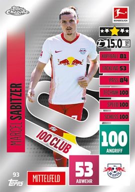 TOPPS Bundesliga Match Attax Chrome 2020/21 - 100 Club Card