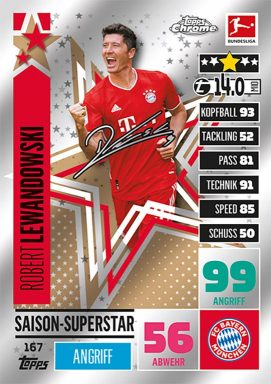 TOPPS Bundesliga Match Attax Chrome 2020/21 - Saison Superstar Card