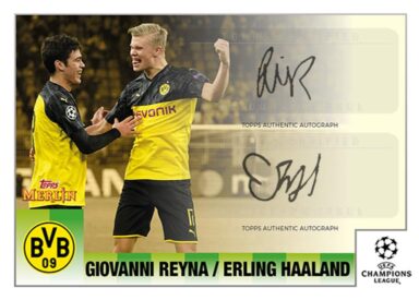 Topps Merlin 95 Heritage UEFA Champions League 2020/21 Soccer - Dual Autograph Card