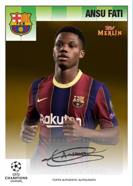 Topps Merlin 95 Heritage UEFA Champions League 2020/21 Soccer - Autograph Card