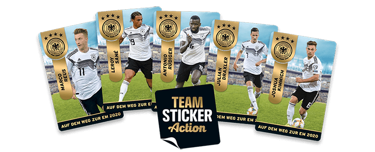 Ferrero Teamsticker Fußball EURO 2020/21 Nr 20 Timo Werner Action Sammelbild 