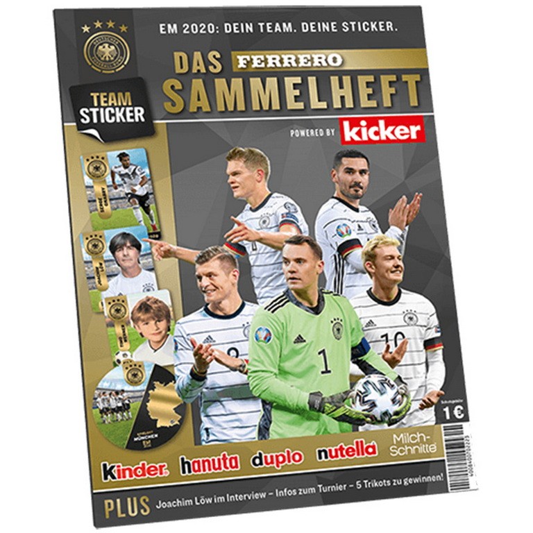 Alle 20 Teamsticker ACTION EM 2020/2021 Ferrero Team Sticker Sammelbilder DFB