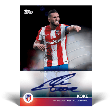 2021-22 TOPPS Atlético de Madrid Official Team Set - Koke Autograph