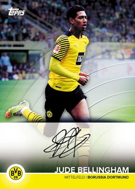 2021-22 Topps Borussia Dortmund Official Team Set Soccer Cards - Autograph Card Bellingham
