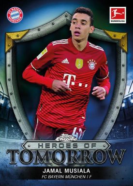 2021-22 TOPPS Chrome Sapphire Edition Bundesliga Soccer Cards - Heroes of Tomorrow Insert Musiala