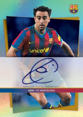 2021-22 TOPPS FC Barcelona Official Team Set Soccer Cards - Xavi Autograph