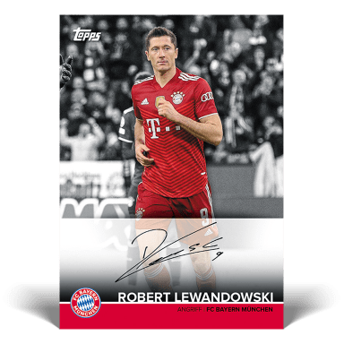 2021-22 TOPPS FC Bayern München Official Team Set Soccer Cards - Lewandowski Autograph