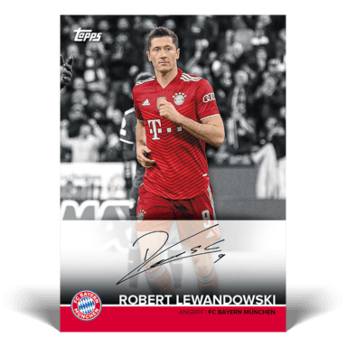 2021-22 TOPPS FC Bayern München Official Team Set Soccer Cards - Lewandowski Autograph