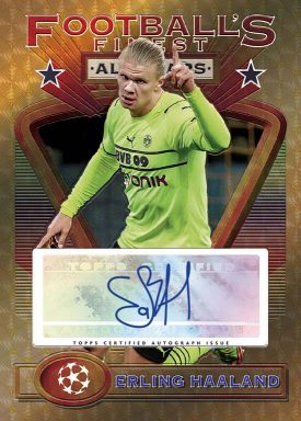 2021-22 TOPPS Finest Flasbacks UEFA Champions League Soccer Cards - Autograph Card Haaland