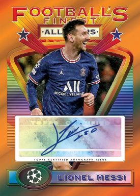 2021-22 TOPPS Finest Flasbacks UEFA Champions League Soccer Cards - Autograph Card Messi